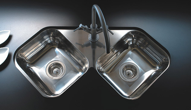 Bacha Acero Johnson X28 Esquinera Marmoleria Giacomo Portaro